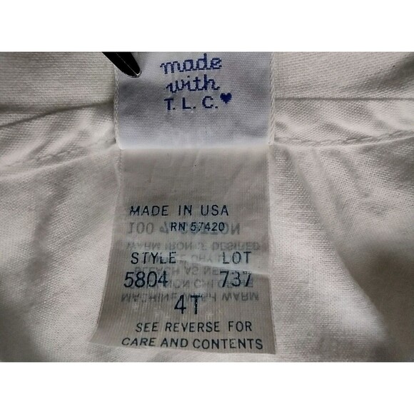 Hartstrings Boys Sailor Shirt 4T Red White & Blue Nautical 4th July 100% Cotton - Picture 6 of 8